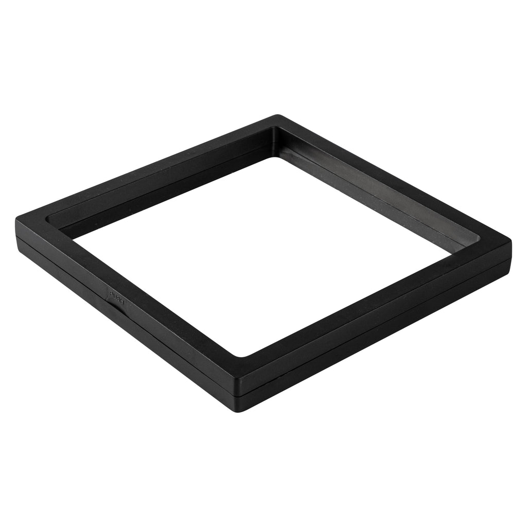 Display Tek Square Black Plastic 3D Floating Display Case - 7" x 7" x 3/4" - 10 count box