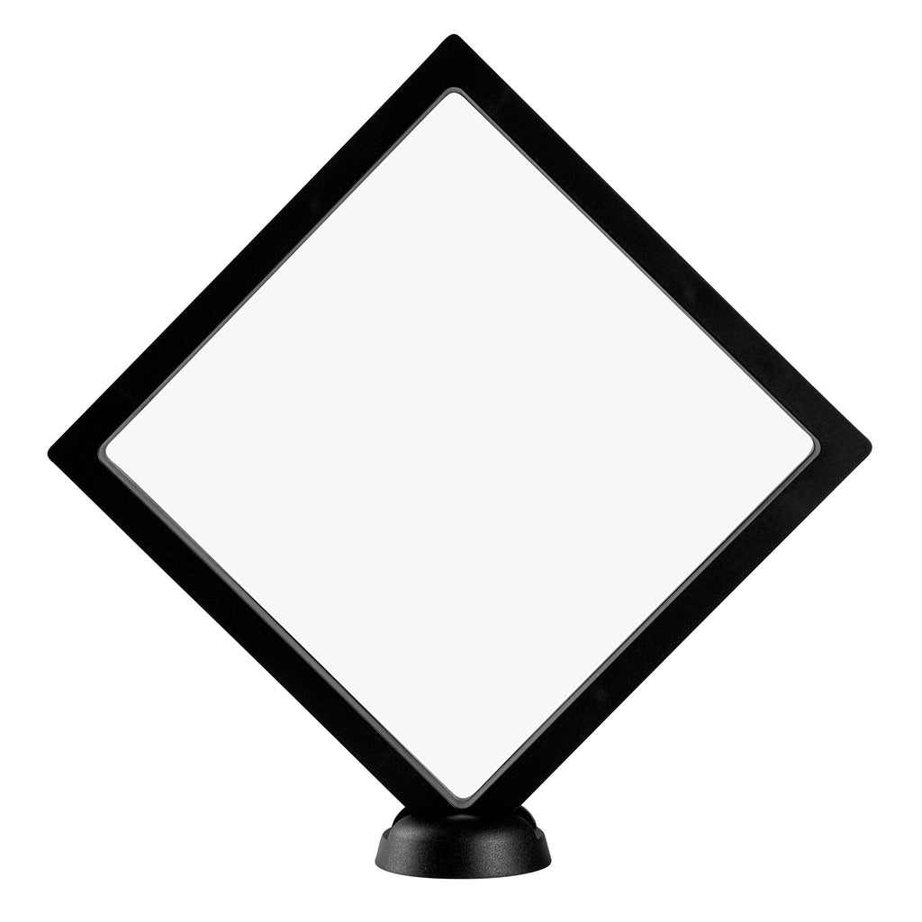 Display Tek Square Black Plastic 3D Floating Display Case - 7" x 7" x 3/4" - 10 count box