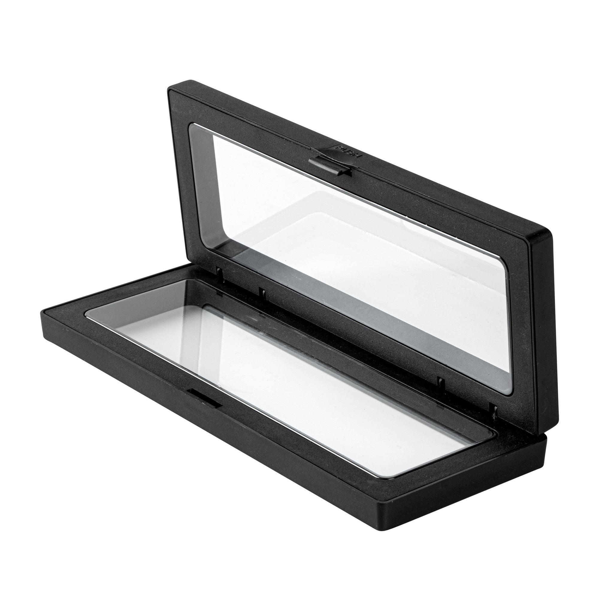 Display Tek Rectangle Black Plastic 3D Floating Display Case - 7" x 2 3/4" x 3/4" - 10 count box