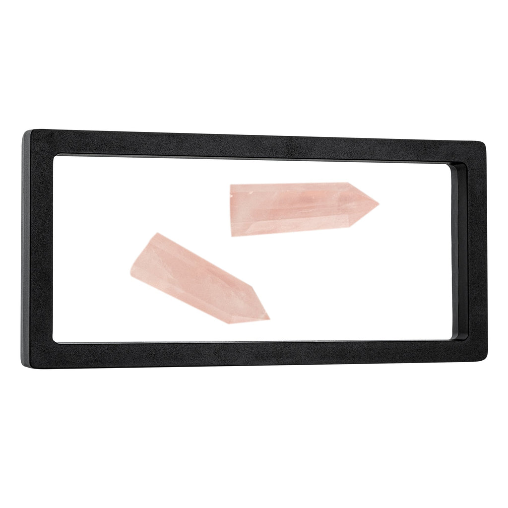 Display Tek Rectangle Black Plastic 3D Floating Display Case - 7" x 3 1/2" x 3/4" - 10 count box