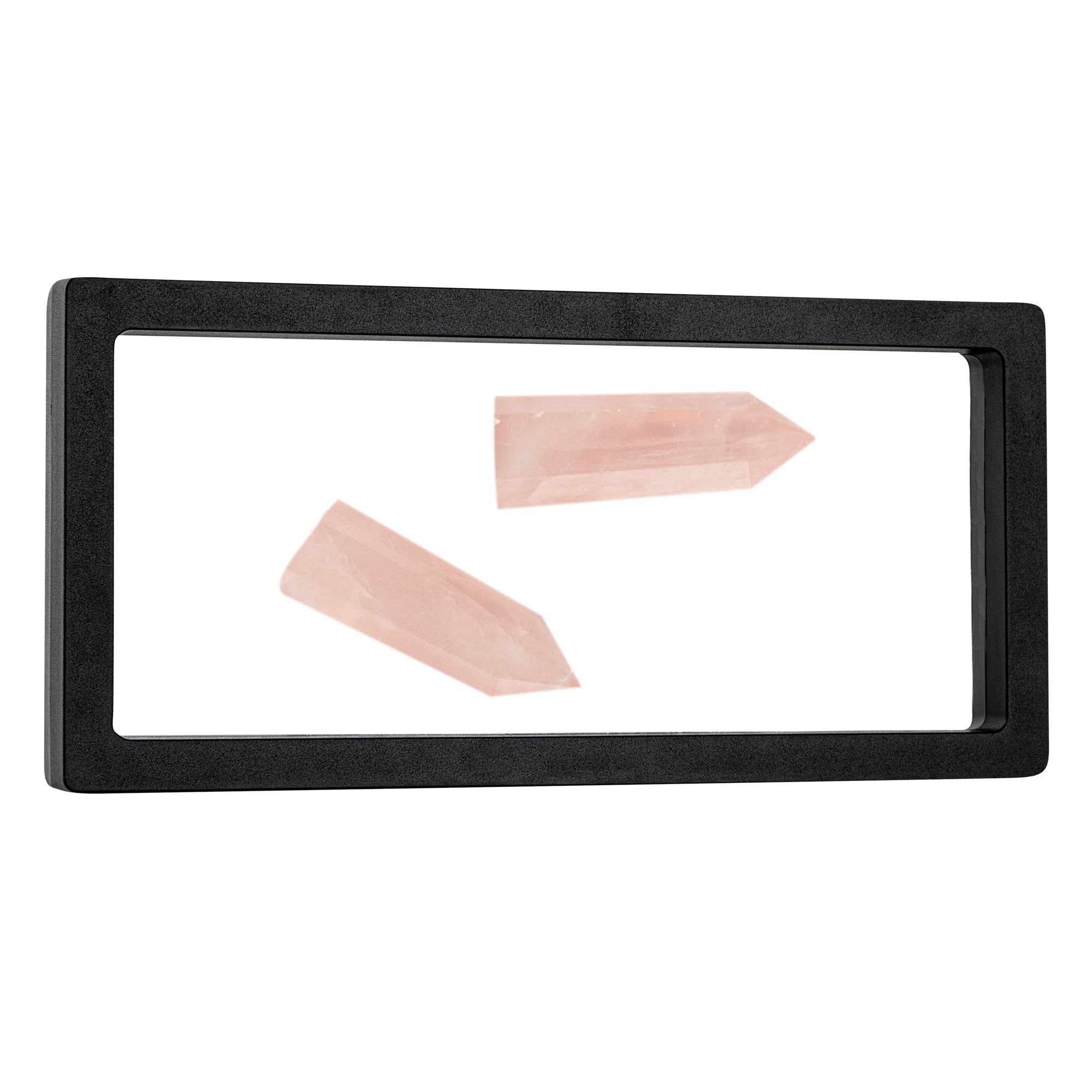 Display Tek Rectangle Black Plastic 3D Floating Display Case - 7" x 3 1/2" x 3/4" - 10 count box