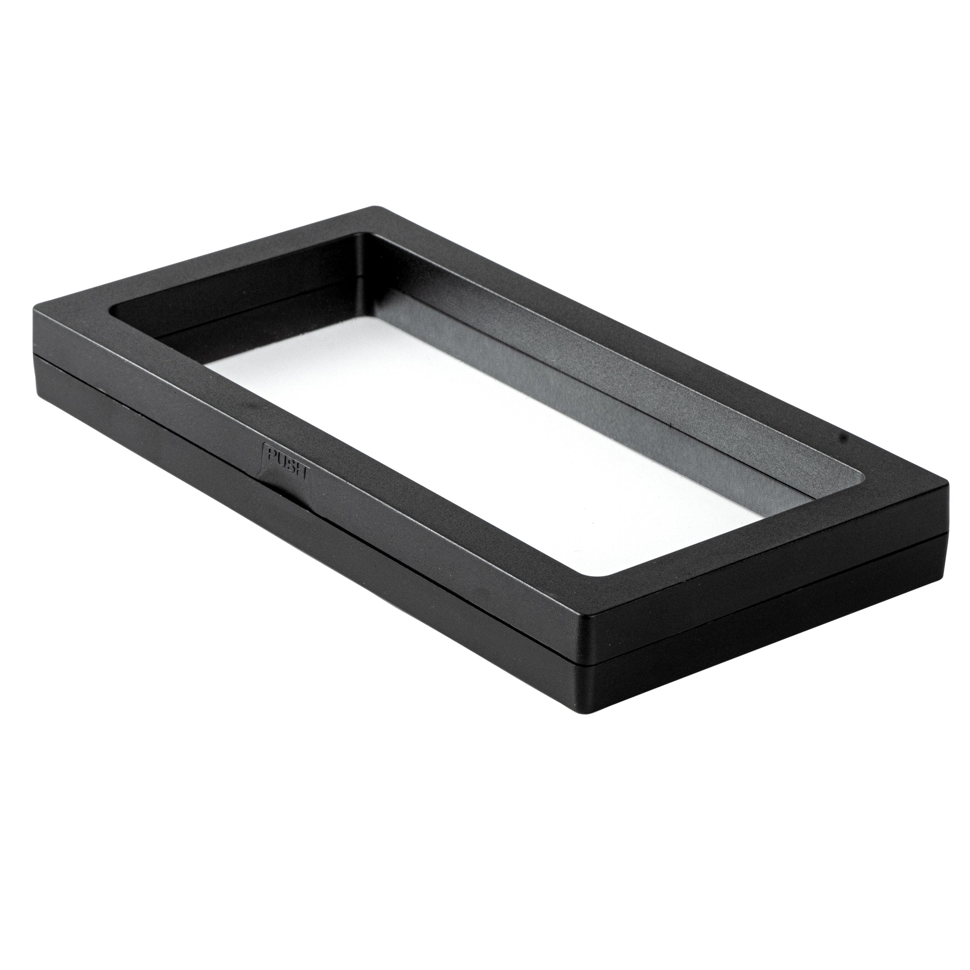 Display Tek Rectangle Black Plastic 3D Floating Display Case - 7" x 3 1/2" x 3/4" - 10 count box