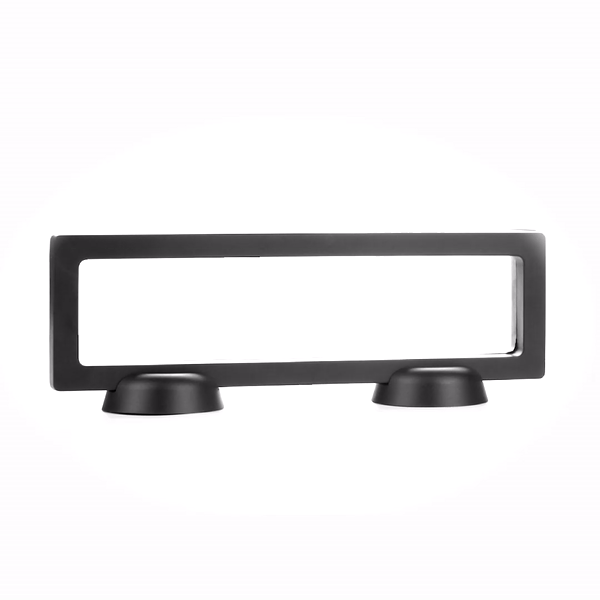 Display Tek Rectangle Black Plastic 3D Floating Display Case - 9" x 2 3/4" x 3/4" - 10 count box