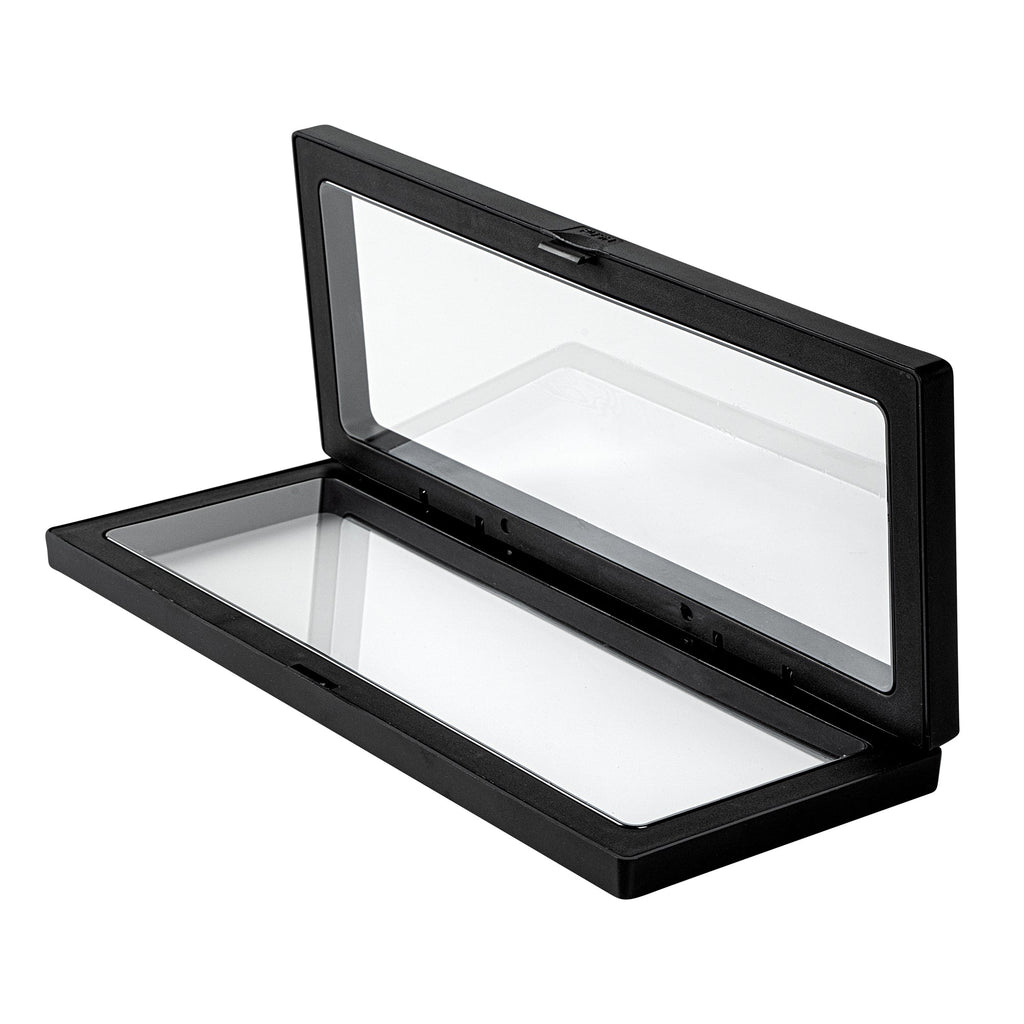 Display Tek Rectangle Black Plastic 3D Floating Display Case - 9" x 3 1/2" x 3/4" - 10 count box