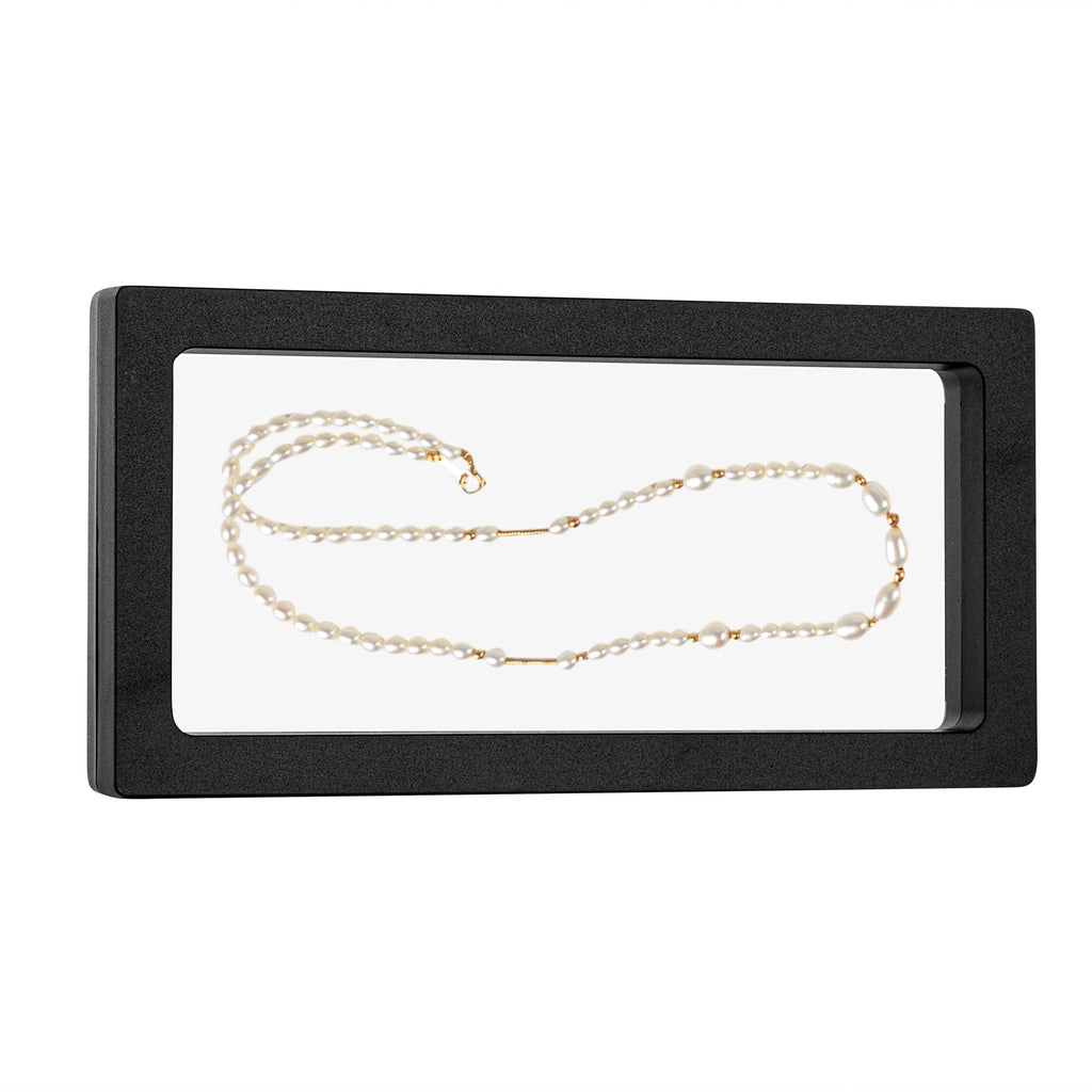 Display Tek Rectangle Black Plastic 3D Floating Display Case - 9" x 4 1/4" x 3/4" - 10 count box