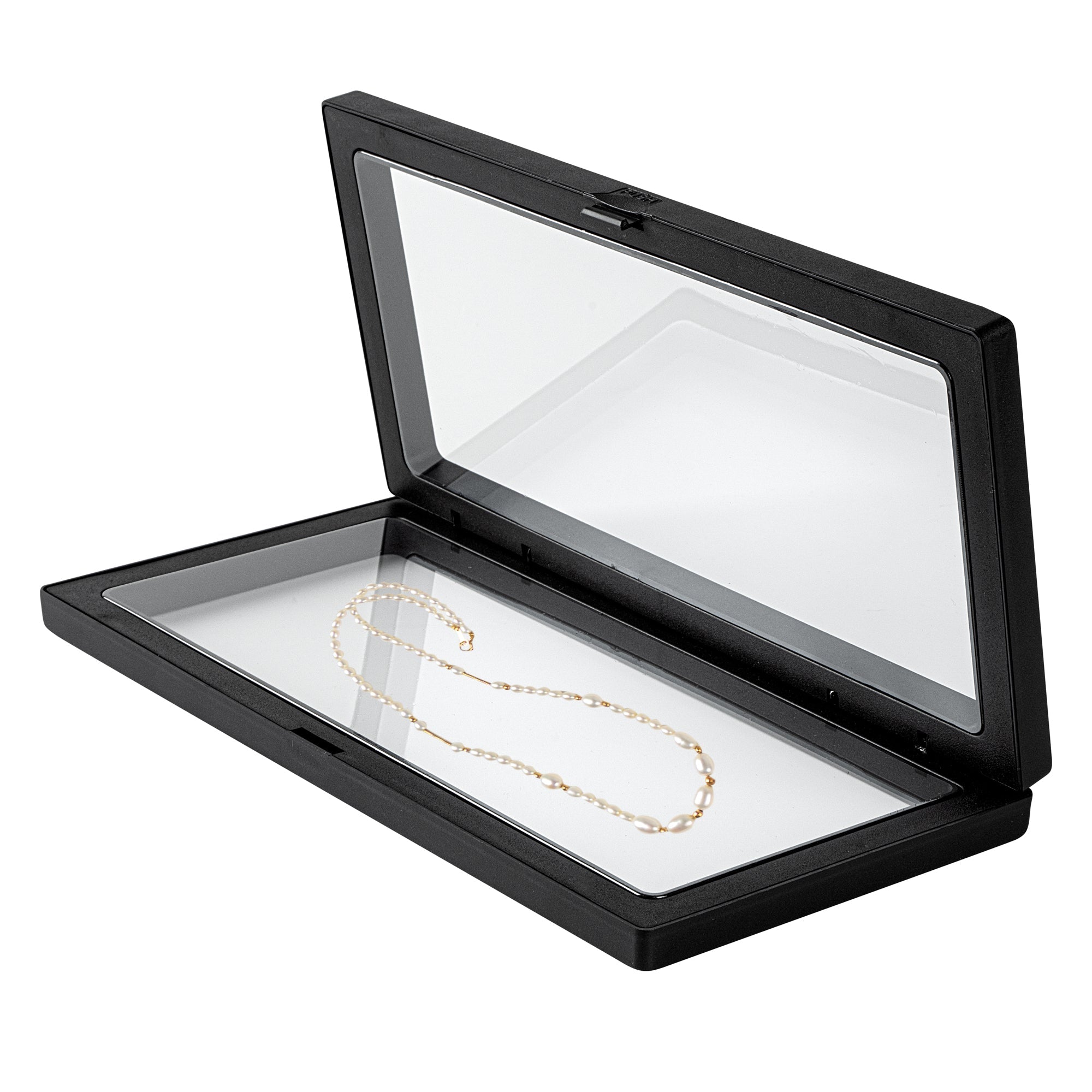 Display Tek Rectangle Black Plastic 3D Floating Display Case - 9" x 4 1/4" x 3/4" - 10 count box