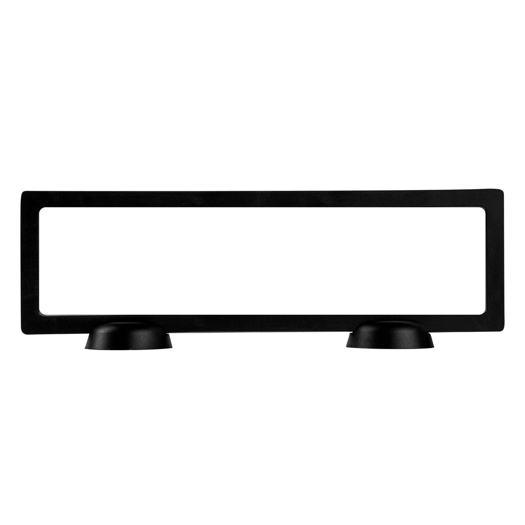 Display Tek Rectangle Black Plastic 3D Floating Display Case - 11 3/4" x 3 1/2" x 3/4" - 10 count box