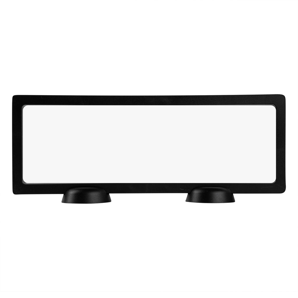 Display Tek Rectangle Black Plastic 3D Floating Display Case - 11 3/4" x 4 1/4" x 3/4" - 10 count box