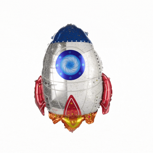 Balloonify Mylar Rocket Ship Balloon - 28 3/4" x 23 1/2" - 1 count box