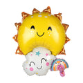 Balloonify Mylar Sun, Cloud and Rainbow Family Balloon - 30 1/4" x 23 1/4" - 100 count box