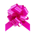 Gift Tek Hot Pink Plastic Flora Satin Pull Bow - 5 1/2" - 1000 count box