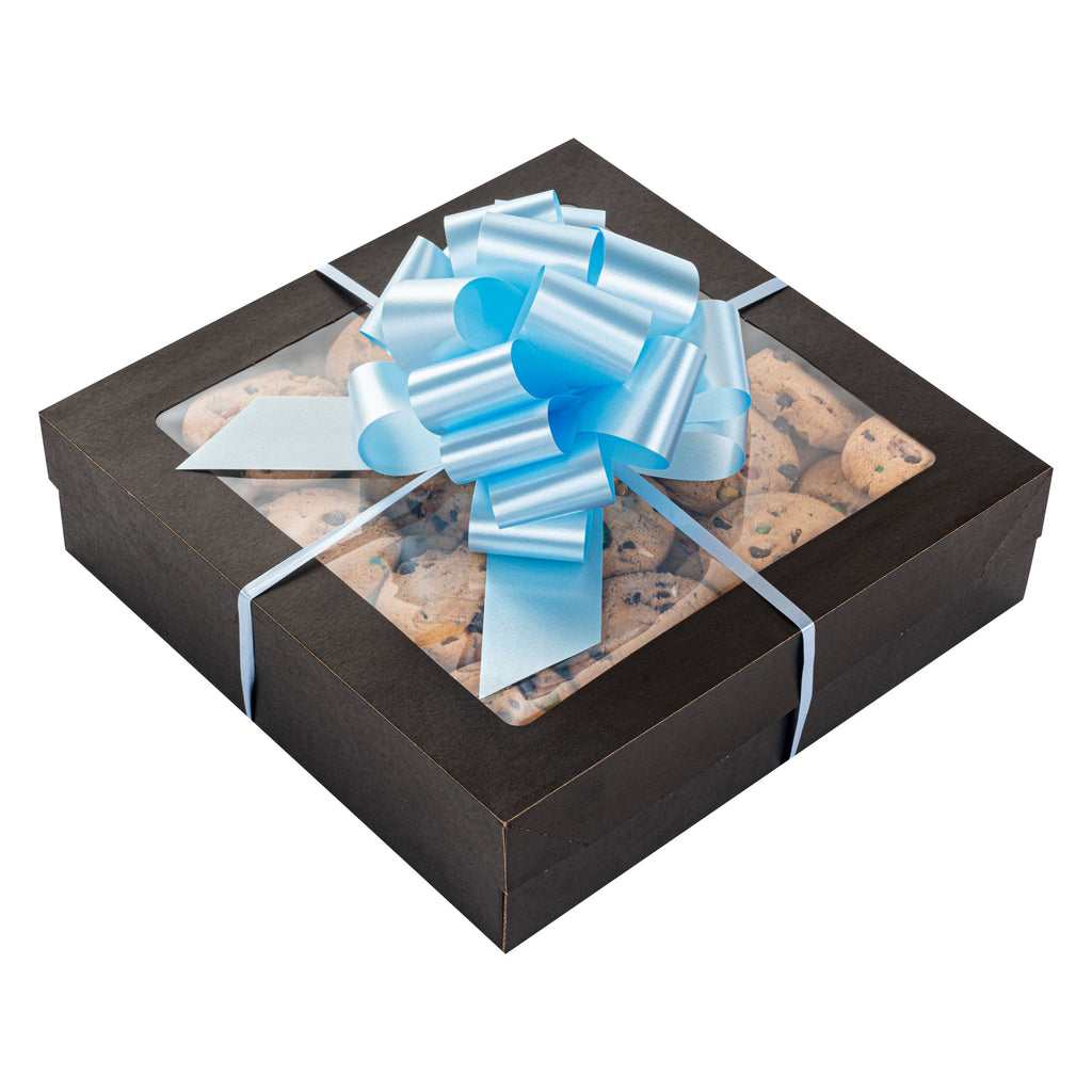 Gift Tek Light Blue Plastic Flora Satin Pull Bow - 5 1/2" - 1000 count box