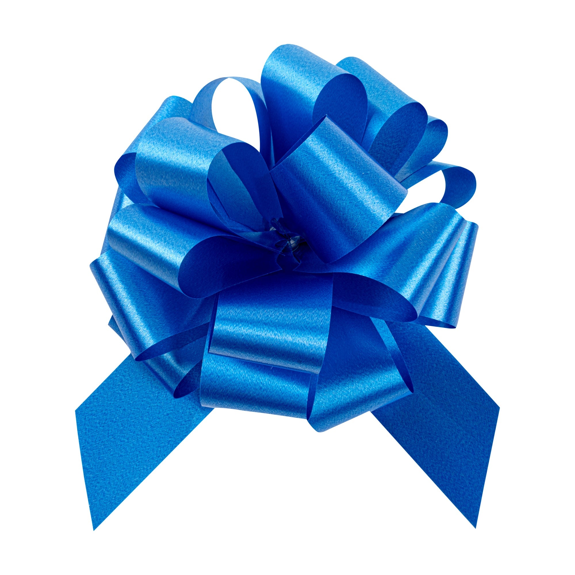 Gift Tek Midnight Blue Plastic Flora Satin Pull Bow - 5 1/2" - 10 count box