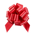 Gift Tek Red Plastic Flora Satin Pull Bow - 5 1/2" - 10 count box