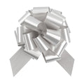 Gift Tek Silver Plastic Flora Satin Pull Bow - 5 1/2" - 10 count box