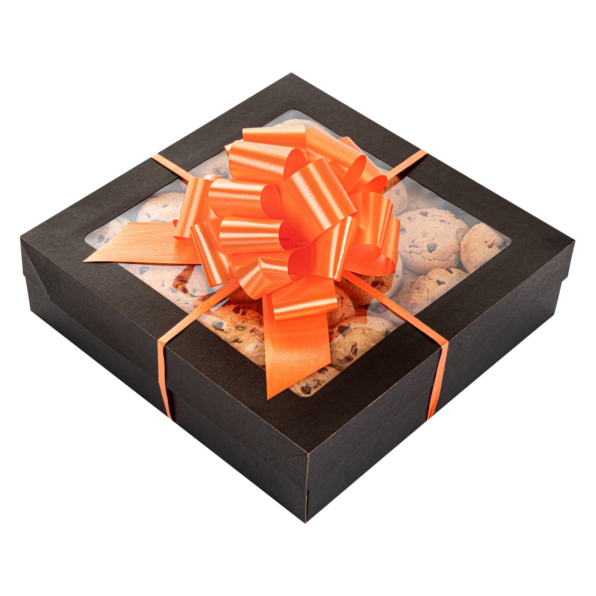 Gift Tek Orange Plastic Flora Satin Pull Bow - 5 1/2" - 10 count box