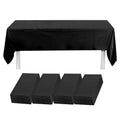 Table Tek Rectangle Black Plastic Table Cover - 108" x 54" - 2 count box