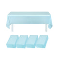 Table Tek Rectangle Blue Plastic Table Cover - 108" x 54" - 2 count box