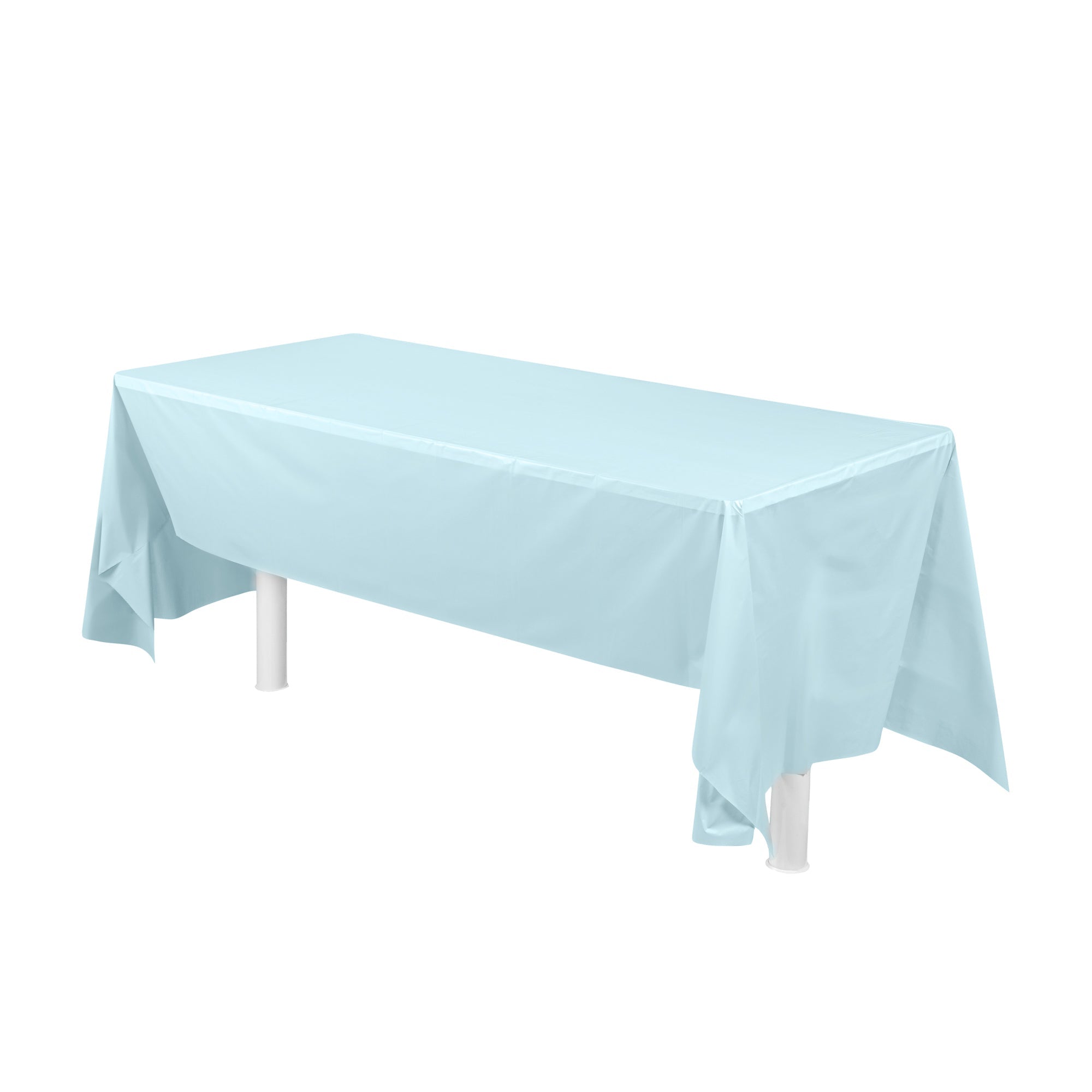 Table Tek Rectangle Blue Plastic Table Cover - 108" x 54" - 2 count box