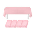 Table Tek Rectangle Pink Plastic Table Cover - 108" x 54" - 20 count box