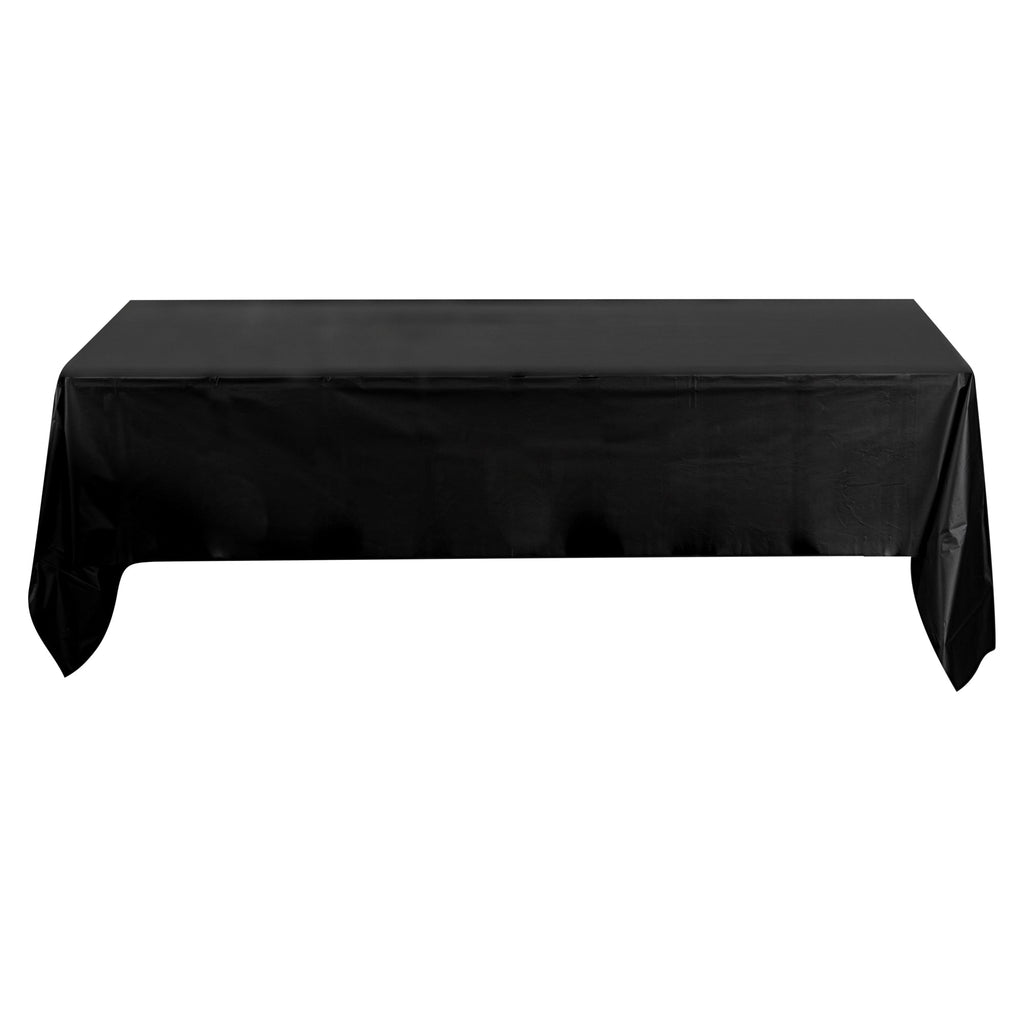 Table Tek Black Plastic Table Cover Roll - with Slide Cutter - 100' x 54" - 10 count box
