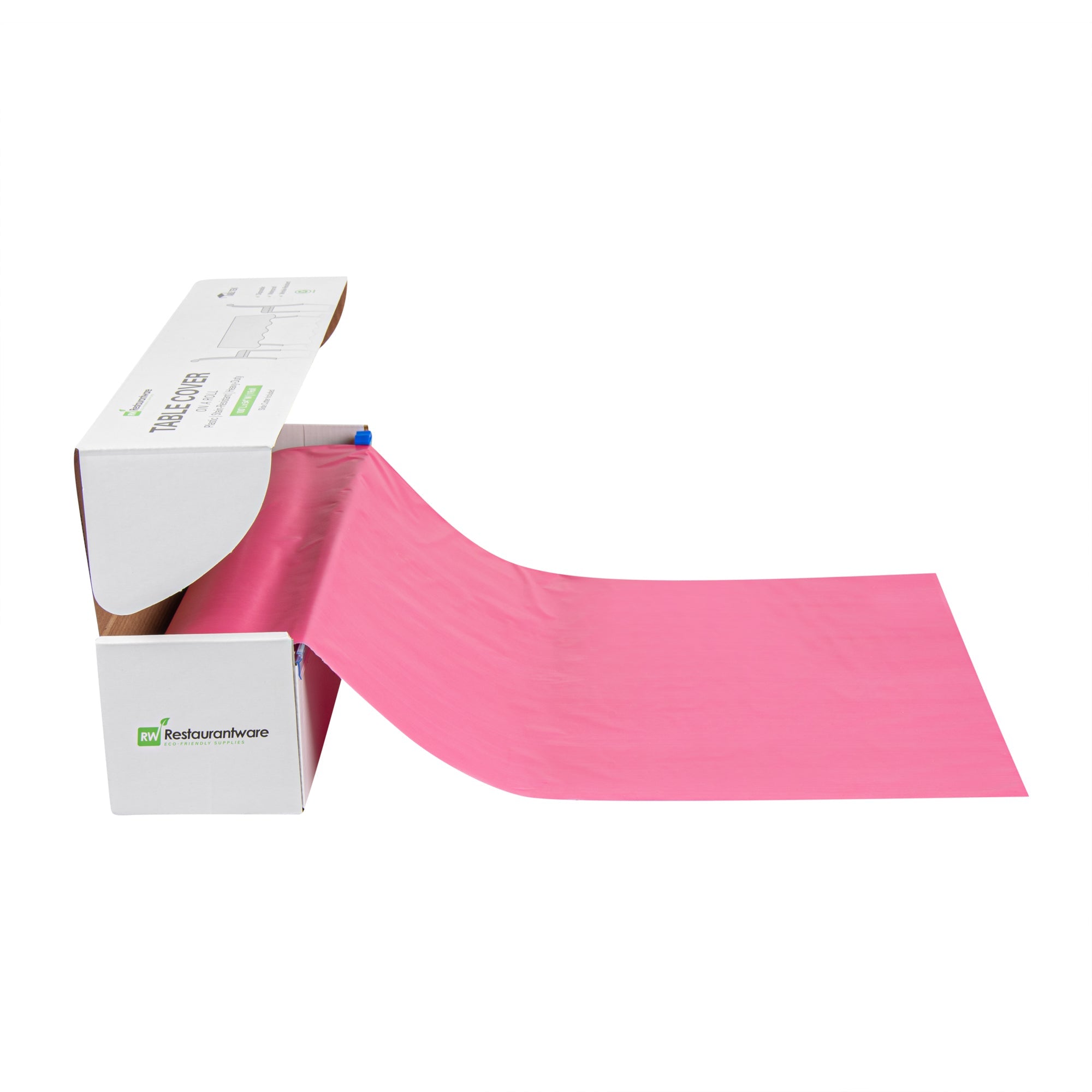 Table Tek Pink Plastic Table Cover Roll - with Slide Cutter - 100' x 54" - 10 count box