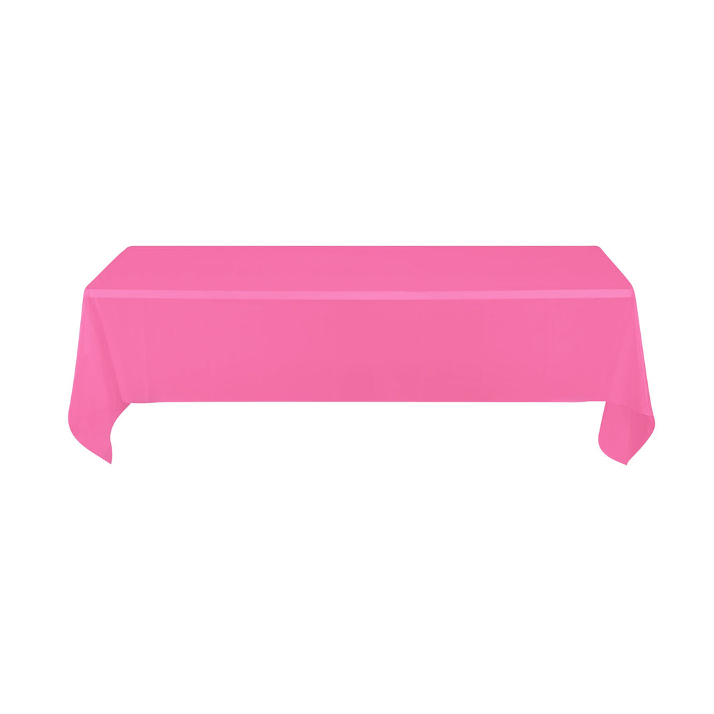 Table Tek Pink Plastic Table Cover Roll - with Slide Cutter - 100' x 54" - 10 count box
