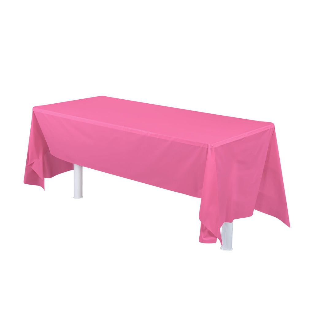 Table Tek Pink Plastic Table Cover Roll - with Slide Cutter - 100' x 54" - 10 count box