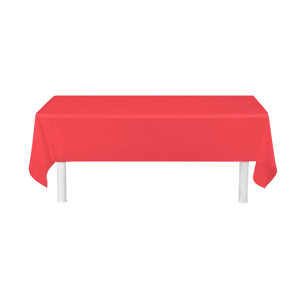 Table Tek Red Plastic Table Cover Roll - with Slide Cutter - 100' x 54" - 1 count box