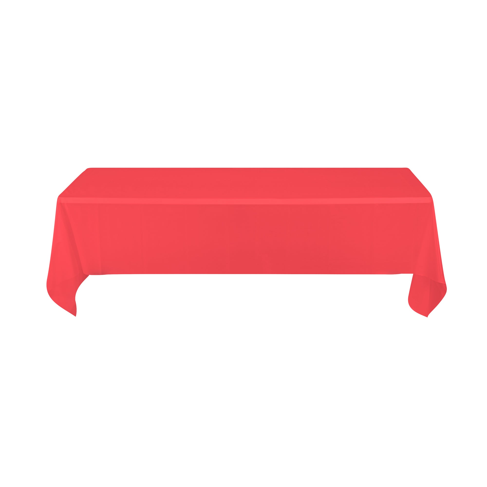 Table Tek Red Plastic Table Cover Roll - with Slide Cutter - 100' x 54" - 10 count box