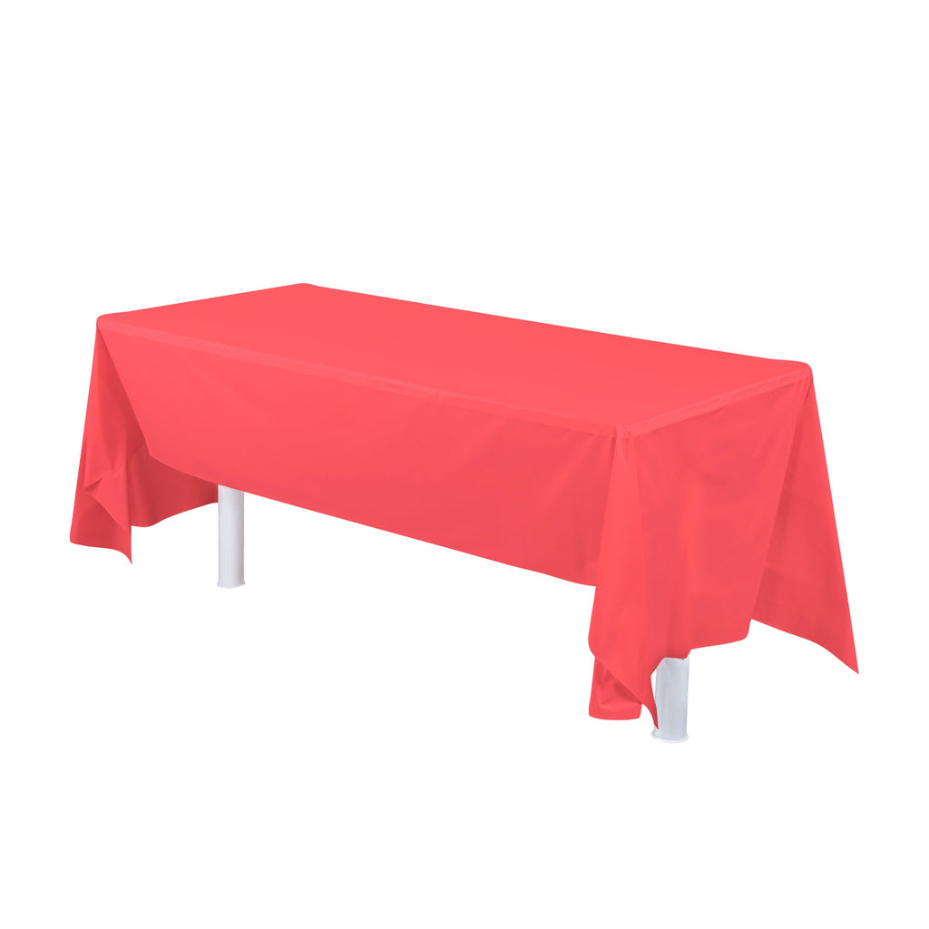 Table Tek Red Plastic Table Cover Roll - with Slide Cutter - 100' x 54" - 10 count box