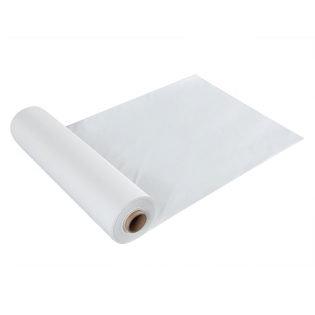 Table Tek White Plastic Table Cover Roll - with Slide Cutter - 100' x 54" - 1 count box