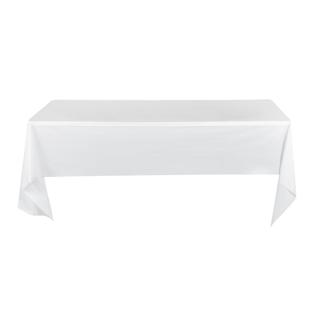 Table Tek White Plastic Table Cover Roll - with Slide Cutter - 100' x 54" - 1 count box