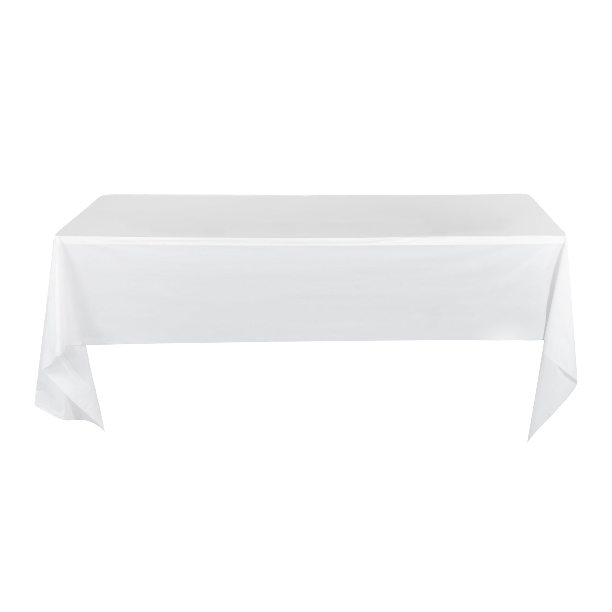 Table Tek White Plastic Table Cover Roll - with Slide Cutter - 100' x 54" - 1 count box