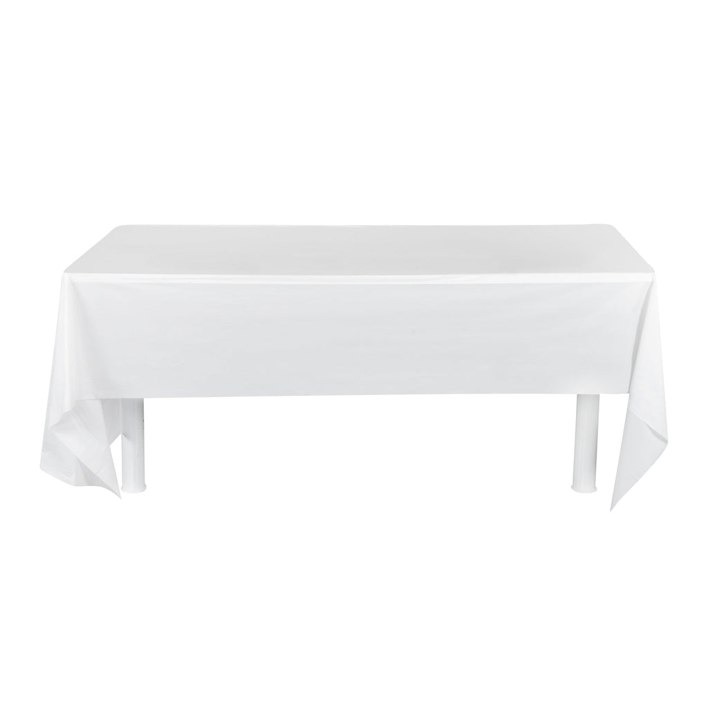 Table Tek White Plastic Table Cover Roll - with Slide Cutter - 100' x 54" - 1 count box