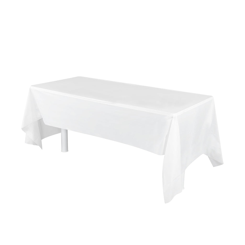 Table Tek White Plastic Table Cover Roll - with Slide Cutter - 100' x 54" - 1 count box