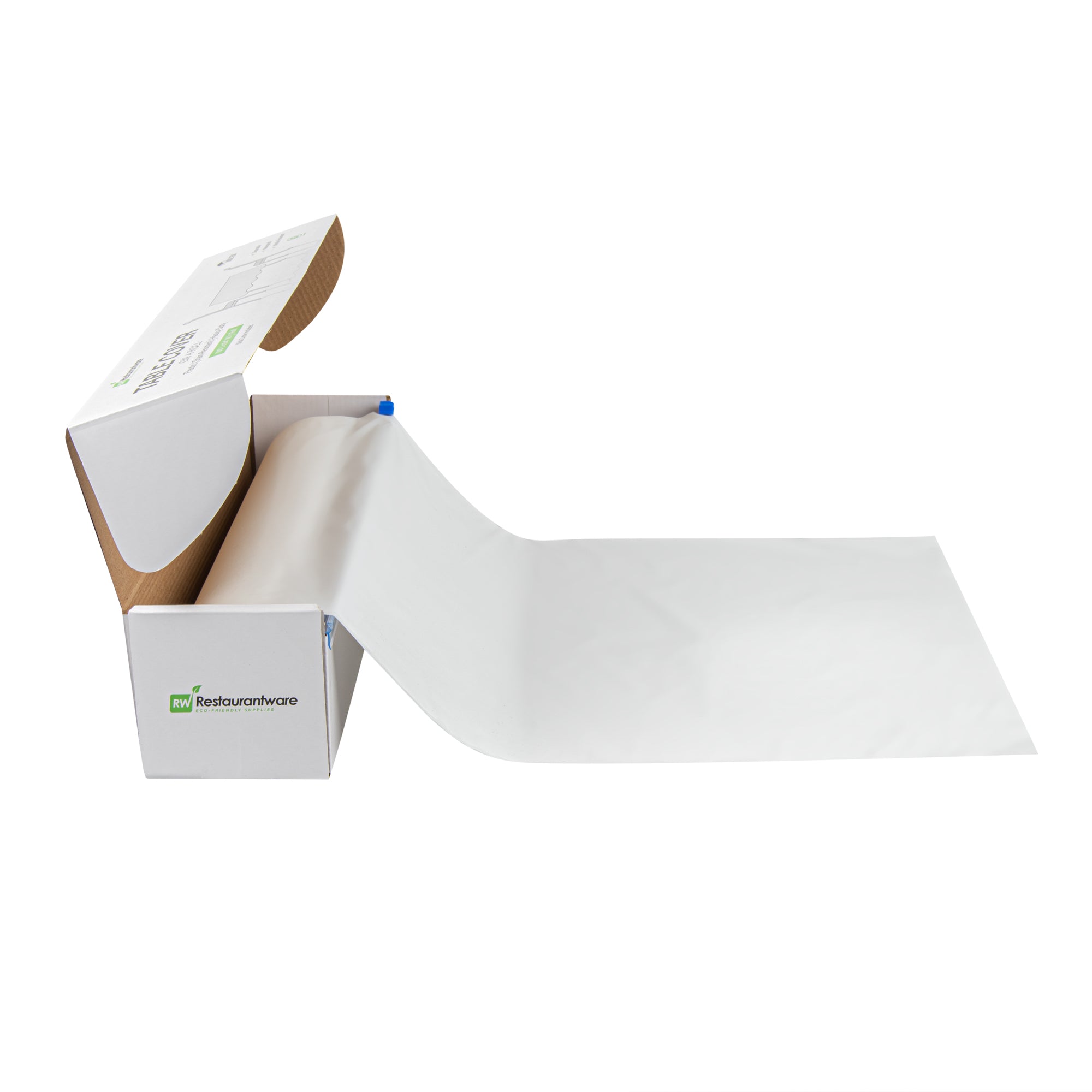 Table Tek White Plastic Table Cover Roll - with Slide Cutter - 100' x 54" - 10 count box