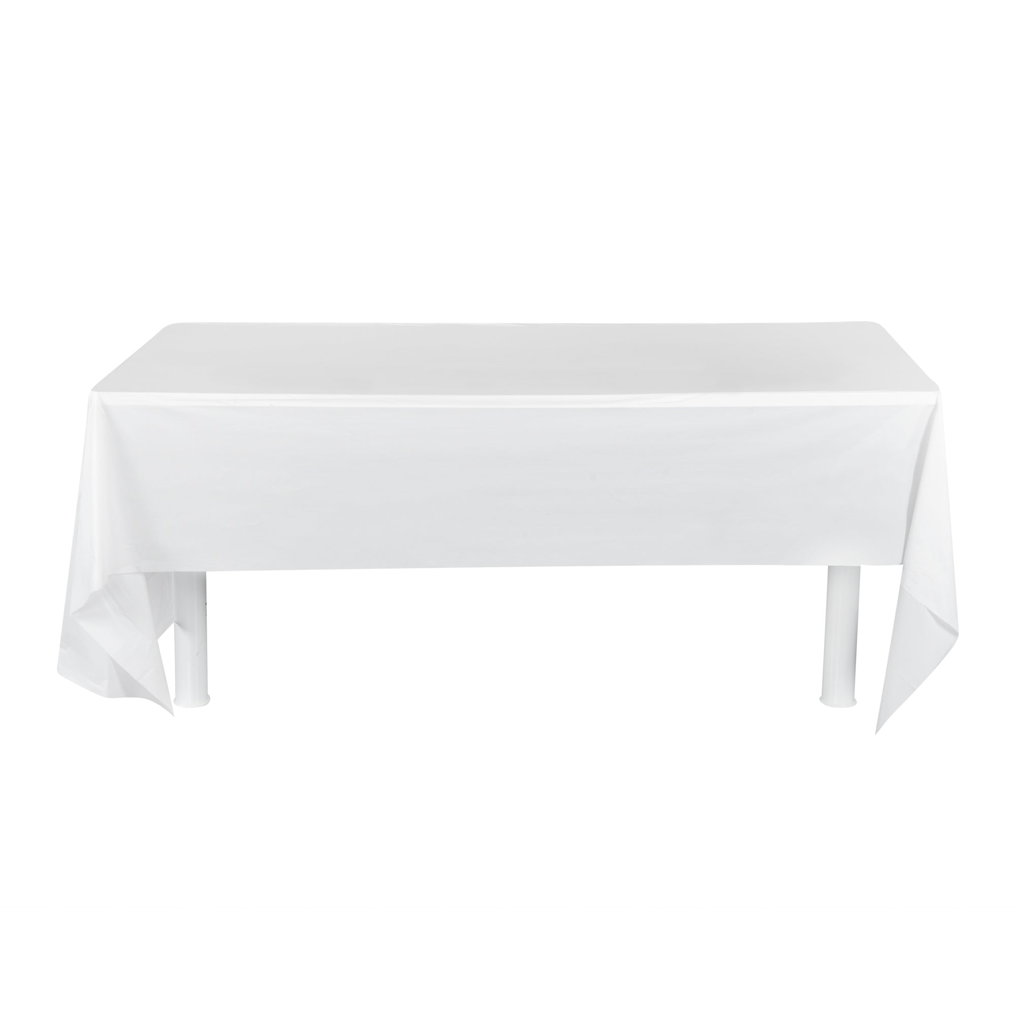Table Tek White Plastic Table Cover Roll - with Slide Cutter - 100' x 54" - 10 count box