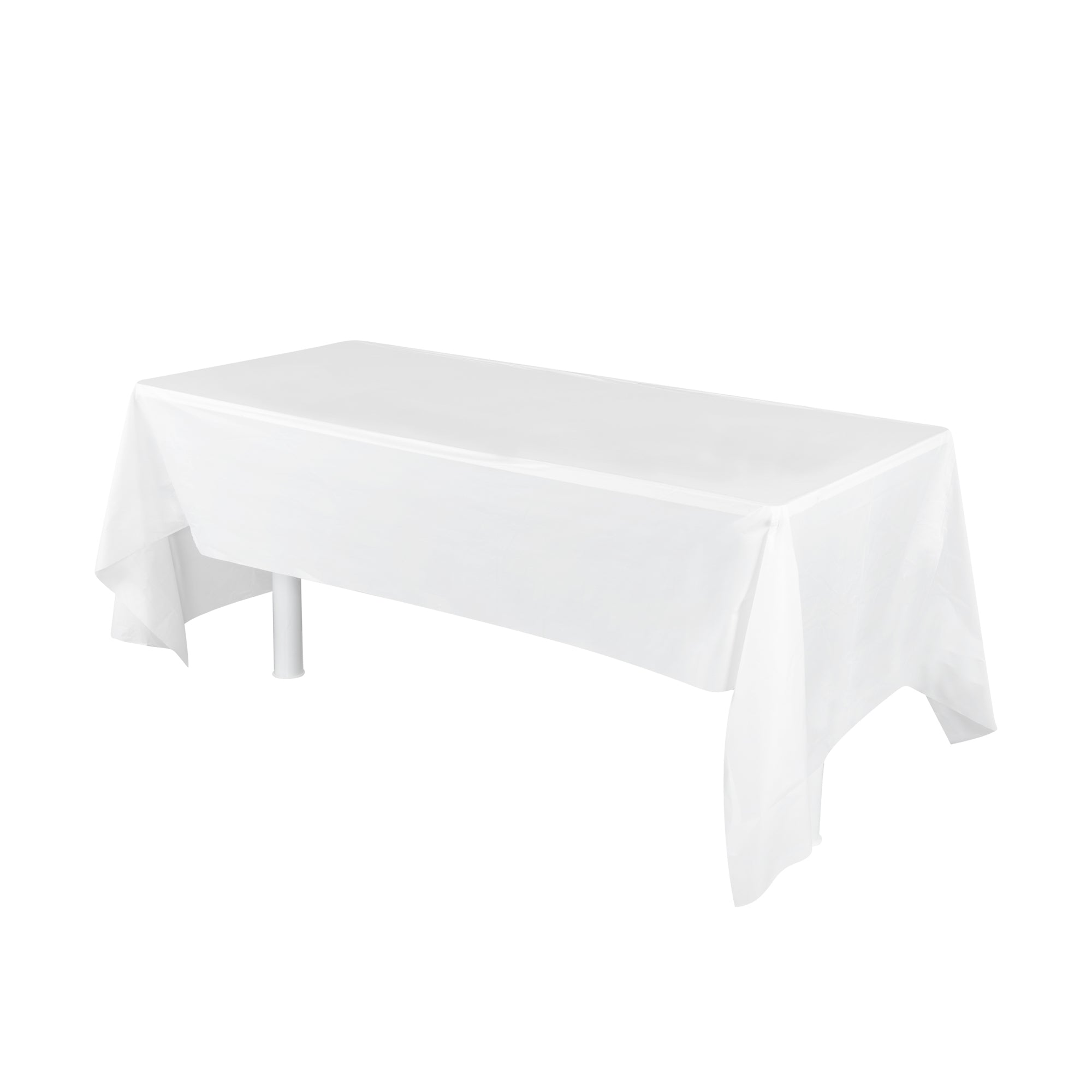 Table Tek White Plastic Table Cover Roll - with Slide Cutter - 100' x 54" - 10 count box