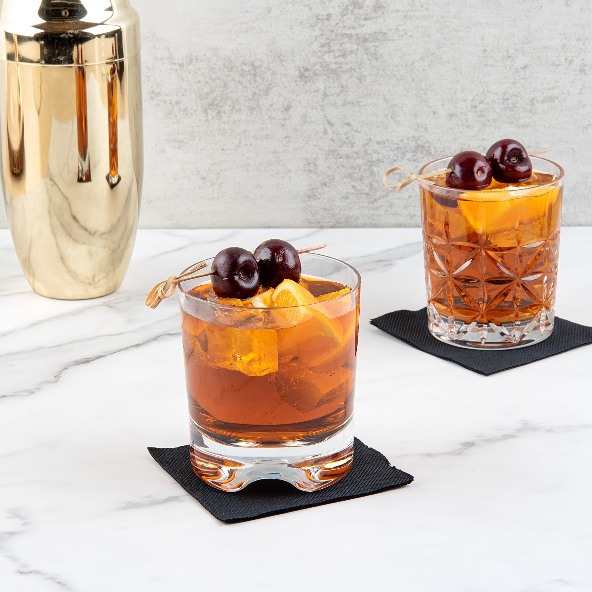 Bev Tek 12 oz Polycarbonate Double Old Fashioned Glass - 3 1/2" x 3 1/2" x 3 3/4" - 48 count box