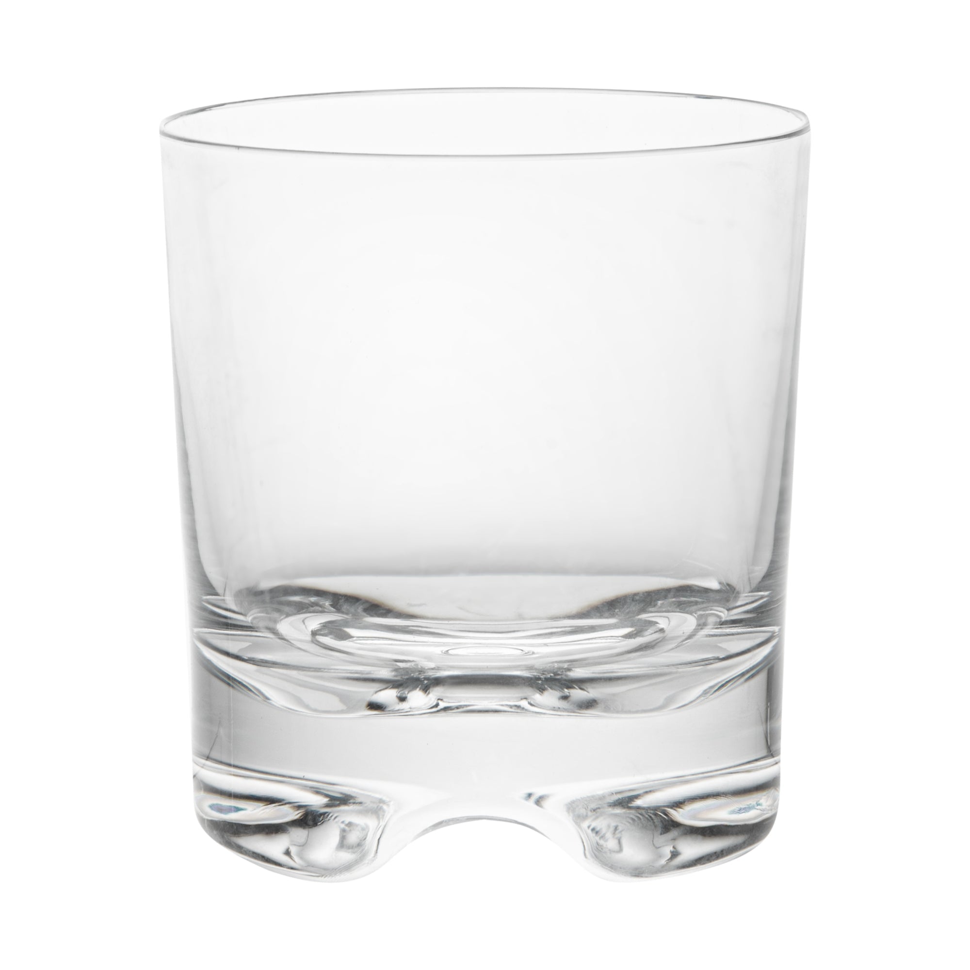 Bev Tek 12 oz Polycarbonate Double Old Fashioned Glass - 3 1/2" x 3 1/2" x 3 3/4" - 6 count box