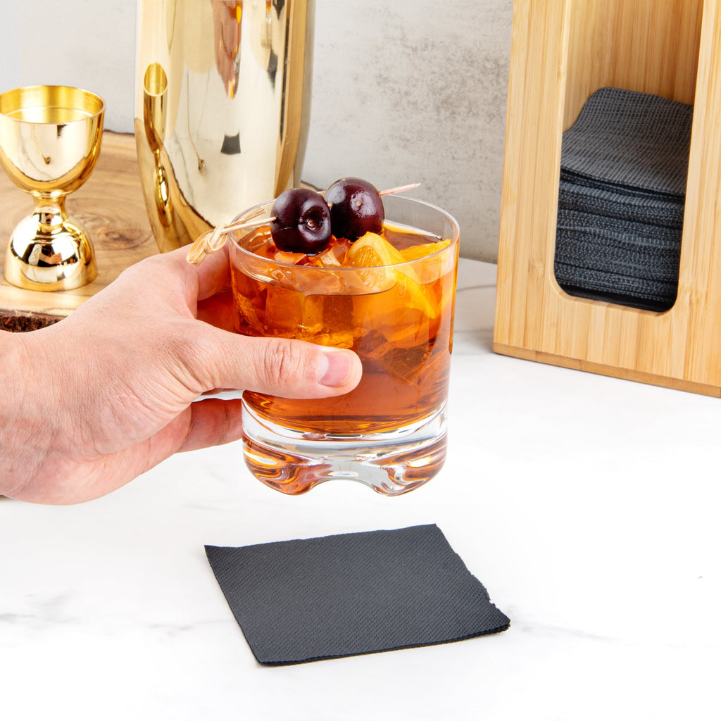 Bev Tek 12 oz Polycarbonate Double Old Fashioned Glass - 3 1/2" x 3 1/2" x 3 3/4" - 48 count box