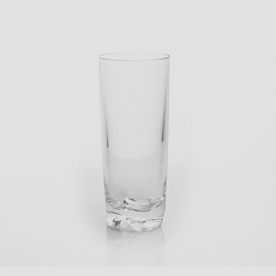 Bev Tek 10 oz Polycarbonate Collins Glass - 2 1/2" x 2 1/2" x 6 1/4" - 6 count box