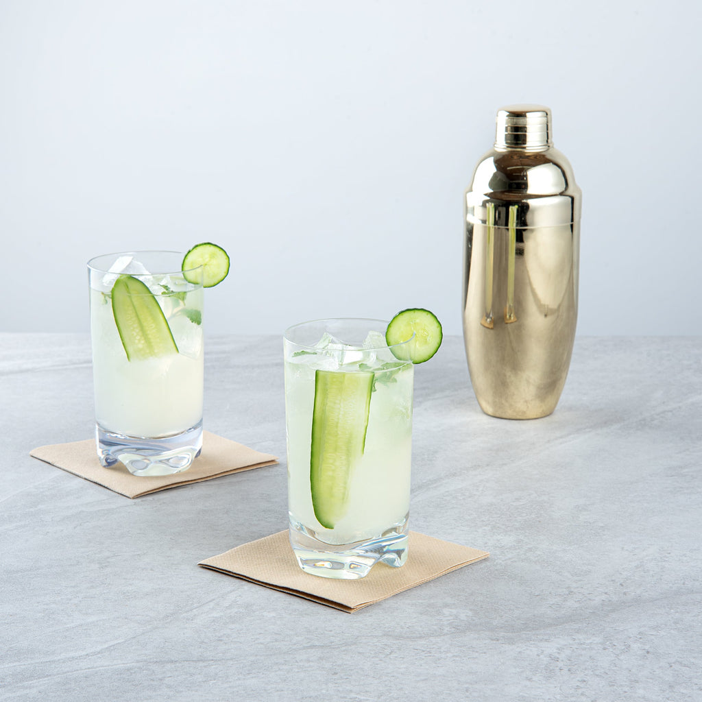 Bev Tek 14 oz Polycarbonate Highball Glass - 3" x 3" x 5 1/2" - 6 count box