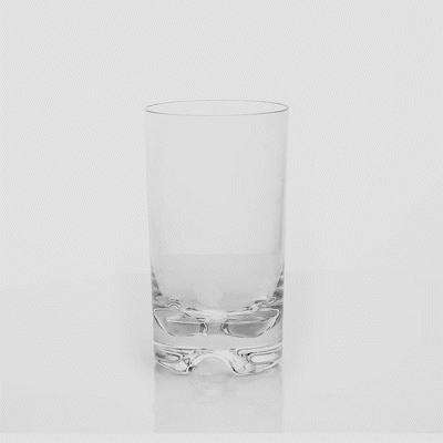 Bev Tek 14 oz Polycarbonate Highball Glass - 3" x 3" x 5 1/2" - 48 count box