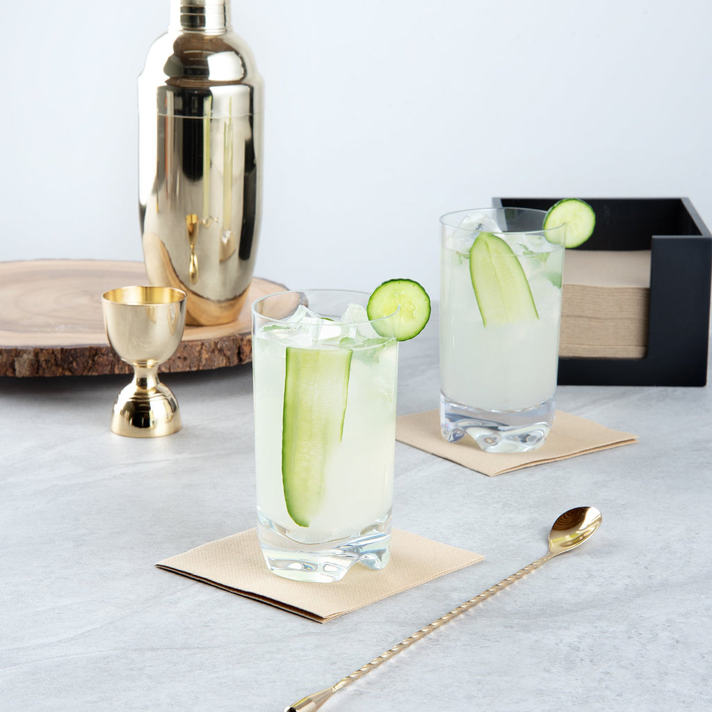 Bev Tek 14 oz Polycarbonate Highball Glass - 3" x 3" x 5 1/2" - 48 count box