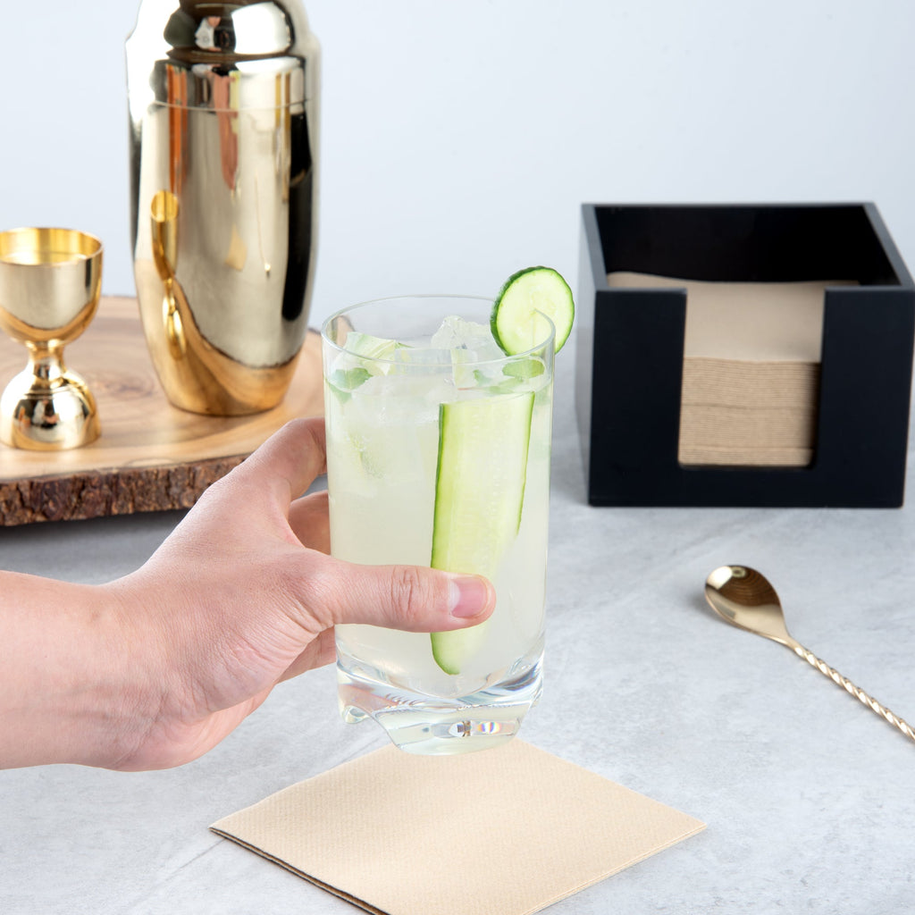 Bev Tek 14 oz Polycarbonate Highball Glass - 3" x 3" x 5 1/2" - 48 count box