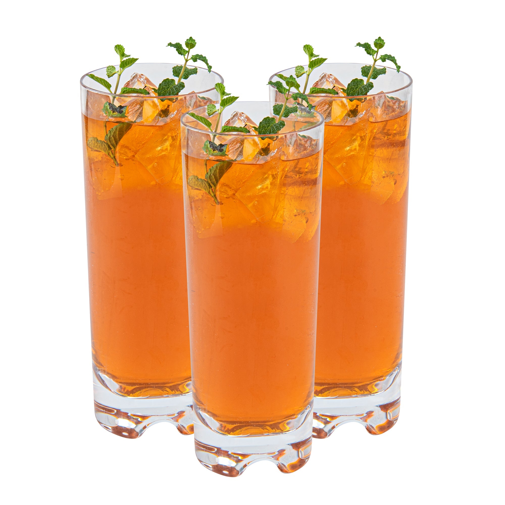 Bev Tek 16 oz Polycarbonate Beverage Glass - 2 3/4" x 2 3/4" x 7 1/4" - 6 count box