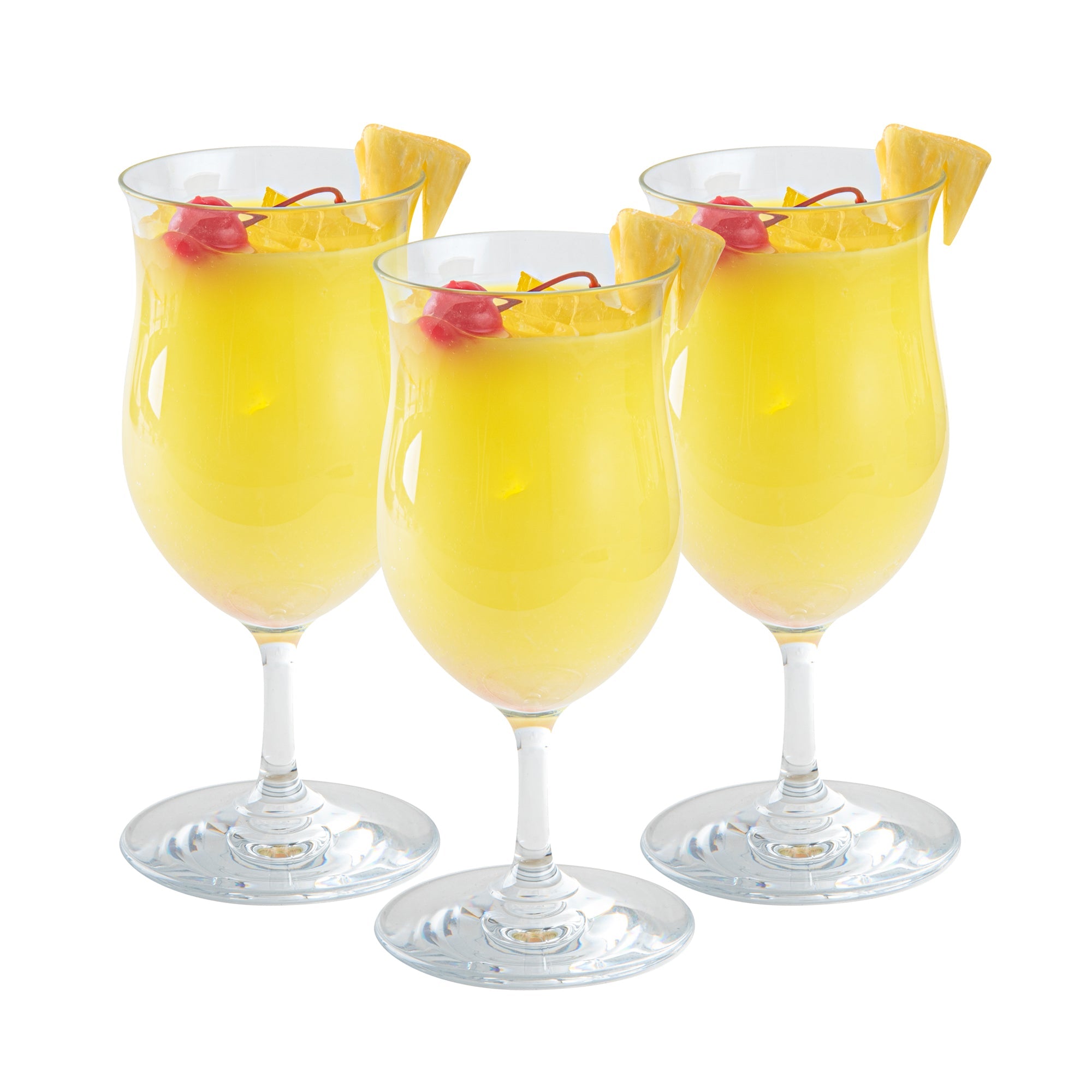 Bev Tek 13 oz Polycarbonate Poco Grande / Pina Colada Glass - 3 1/2" x 3 1/2" x 7 1/2" - 48 count box