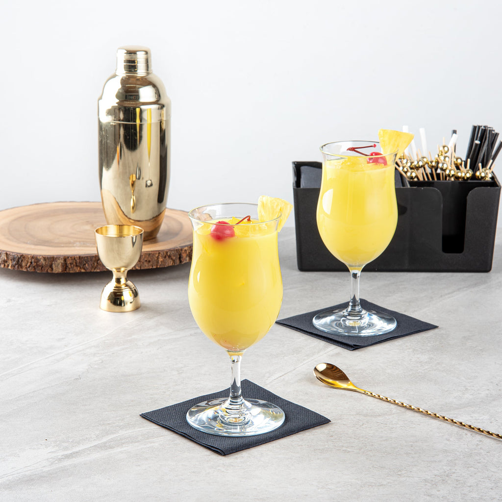 Bev Tek 13 oz Polycarbonate Poco Grande / Pina Colada Glass - 3 1/2" x 3 1/2" x 7 1/2" - 6 count box